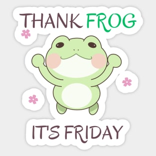 Thank Frog It's Friday TGIF Sticker